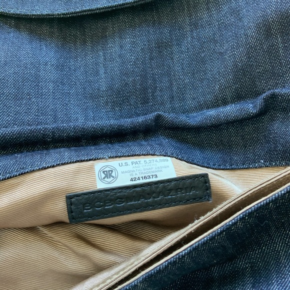 BCBGMAXAZRIA Studded Denim Clutch EUC - Picture 10 of 10